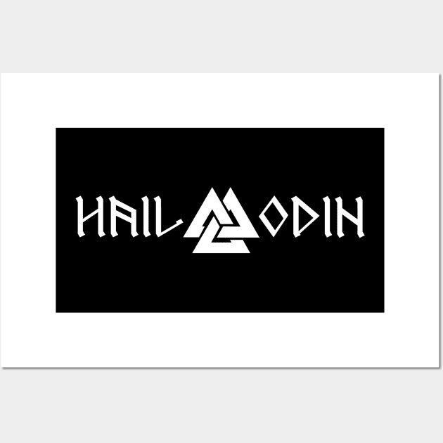 Hail Odin - Valknut Wall Art by BlackRavenOath